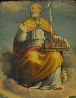 Innocenzo Francucci da Imola, San Petronio in gloria, Museo Davia Bargellini