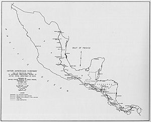 Inter-American Highway map October 1933