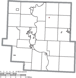 Location of Adamsville in Muskingum County