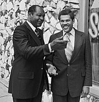 Mayor Tom Bradley and David Cunningham, 1978
