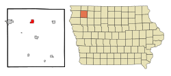 Location of Sanborn, Iowa