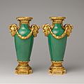 Pair of mounted vases (vase à monter) MET DP102639