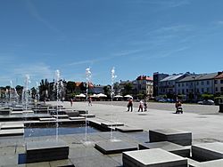 Plac Kościuszki, main square in Tomaszów Mazowiecki
