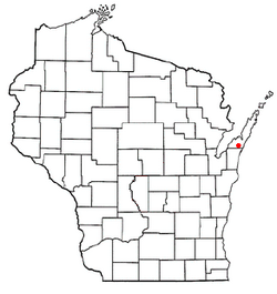 Location of Forestville, Wisconsin