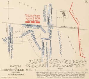 Map of the Battle of Blentonville.