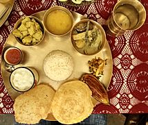 Bengali vegetarian thali