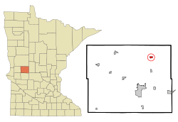 Location of Miltona, Minnesota