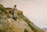 Girl Carrying a Basket by Winslow Homer, 1882