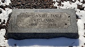 Grave of Daniel Hale Williams (1858–1931) at Graceland Cemetery, Chicago