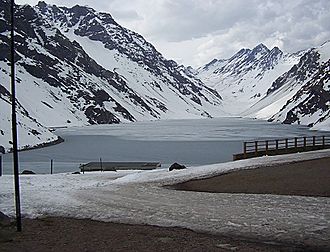 Laguna del Inca at 2,853 m (9,360 ft)