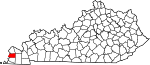 State map highlighting Carlisle County