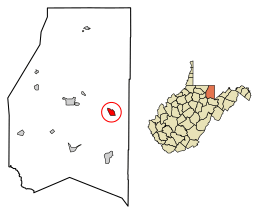 Location of Terra Alta in Preston County, West Virginia.