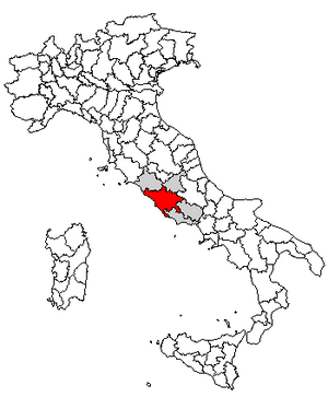 Location of Province of Rome