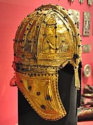 Colour photograph of the Duerne helmet