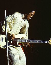 Verdine White in 1982 with Earth Wind and Fire