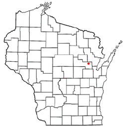 Location of Washington, Shawano County, Wisconsin