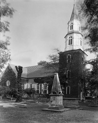 Bruton Parish Church and churchyard Williamsburg Virginia by Frances Benjamin Johnston