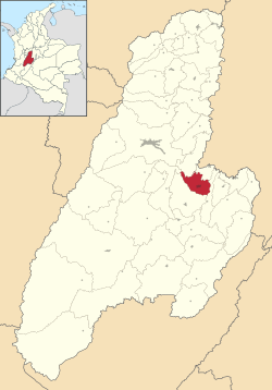 Location of the municipality and town of El Espinal in the Tolima Department of Colombia.