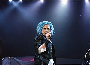 Cyndi blue hair 2000