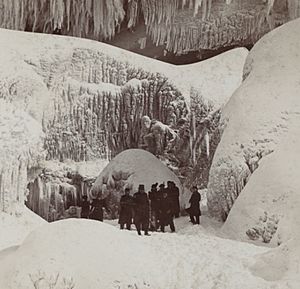 Entrance to Cave of the Winds, winter (NYPL b11708197-G91F069 077F)