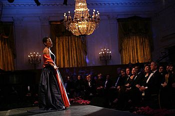 Harolyn Blackwell performs in the East Room of the White House