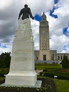 Huey Long Statue at Louisiana State Capitol
