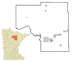 Location of the city of La Prairiewithin Itasca County, Minnesota