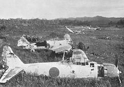 Japanese aircraft destroyed near Lae