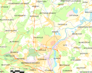 Map commune FR insee code 57672