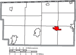 Location of Delta in Fulton County