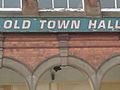 Old old town hall sign