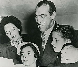 Primo Carnera with family 1953