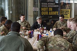 Secretary Esper meets with enlisted Soldiers