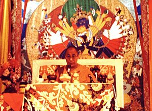 14th Dalai Lama at Bodh Gaya Kalachakra in December 1985