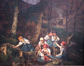 1858 Waldmueller Kinder im Walde anagoria