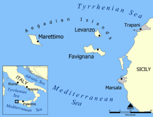 Aegadian Islands map