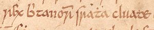 Arthgal ap Dyfnwal (Oxford Bodleian Library MS Rawlinson B 489, folio 25v)