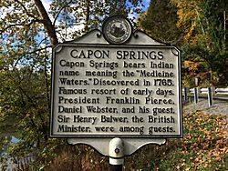 Capon Springs Historical Marker Capon Lake WV 2014 10 05 01