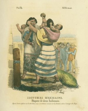Dispute de deux Indienees by Claudio Linati 1828