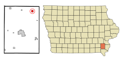 Location of Winfield, Iowa