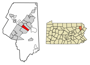 Location of Throop in Lackawanna County, Pennsylvania