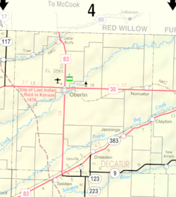 Map of Decatur Co, Ks, USA