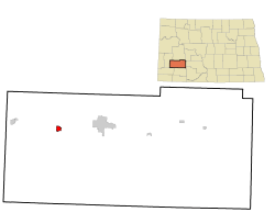 Location of South Heart, North Dakota