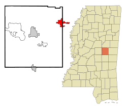 Location of Bogue Chitto, Mississippi