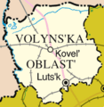 Volyn oblast detail map