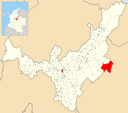 Location of the municipality and town of Paya in the Boyacá department of Colombia