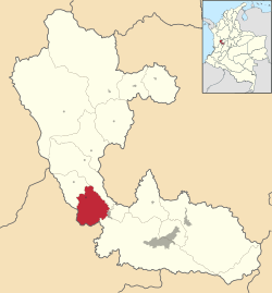 Location of the municipality and town of Balboa, Risaralda in the Risaralda Department of Colombia.