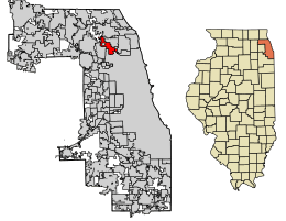 Location of Niles in Cook County, Illinois
