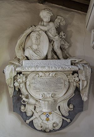 Edith weston, St Mary's church, Memorial to Sir Gilbert Heathcote (25835505837)