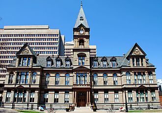 A photo of Halifax City Hall as seen from Grand Parade.